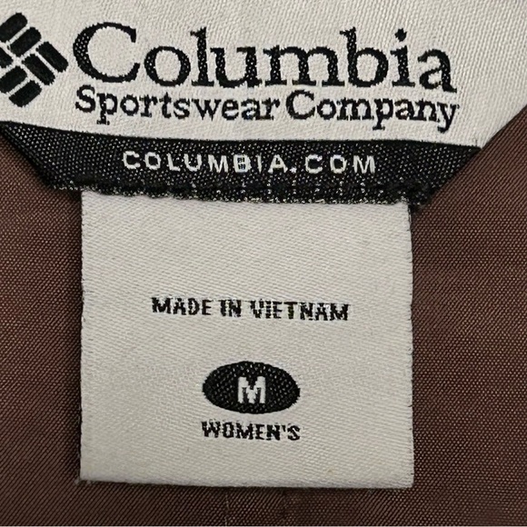 Columbia Omni-Shade Brown Full Zip Hooded Windbreaker w/Pockets Sz M - Picture 14 of 15